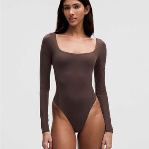 Lululemon Wundermost Ultra-Soft Nulu Square-Neck Long Sleeve Bodysuit